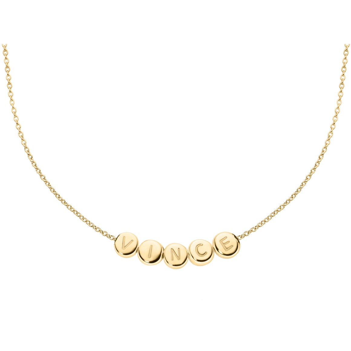 letter necklace 18 karat gold