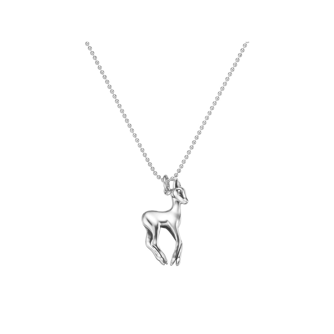 deer necklace sterling silver