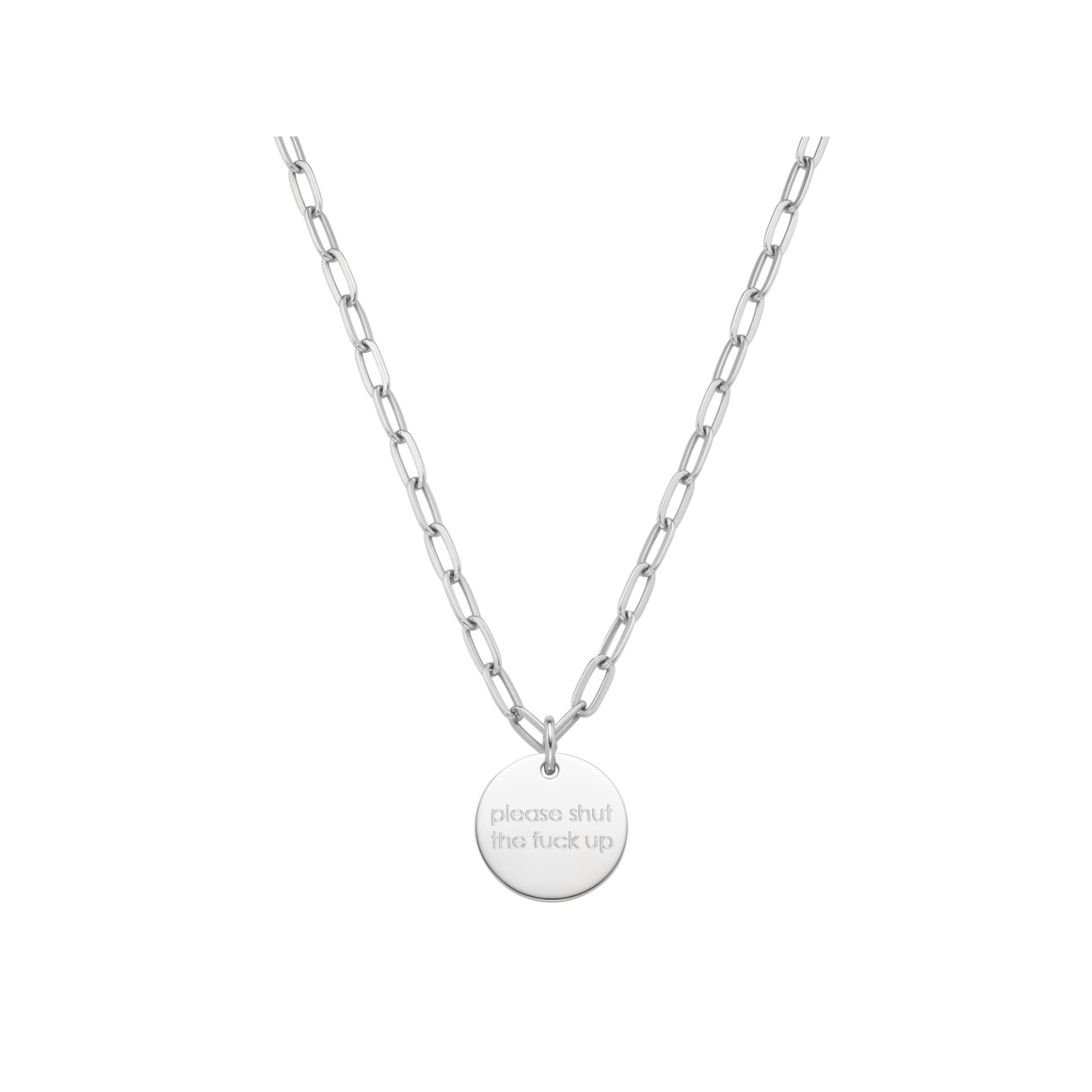 solo II bold necklace 18 karat white gold