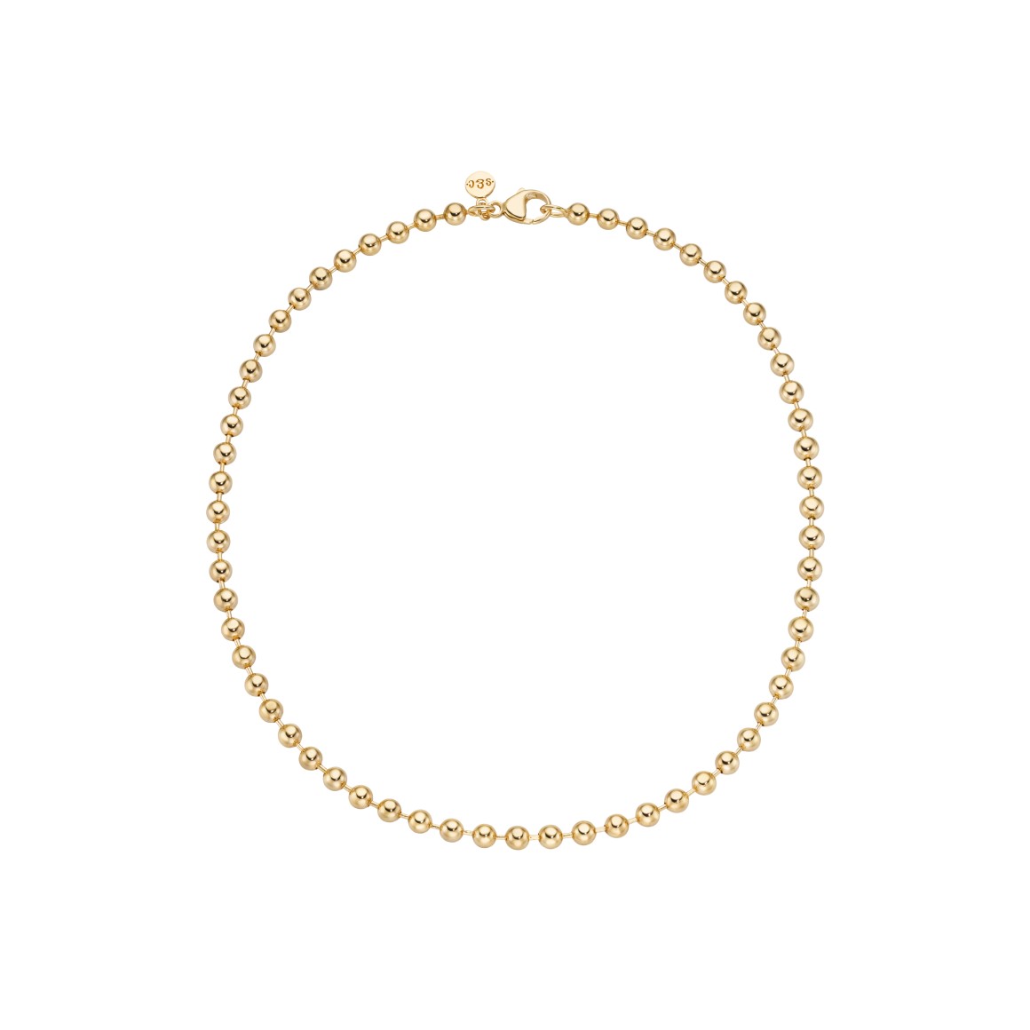 short ball chain 'bold' sterling silver gold-plated