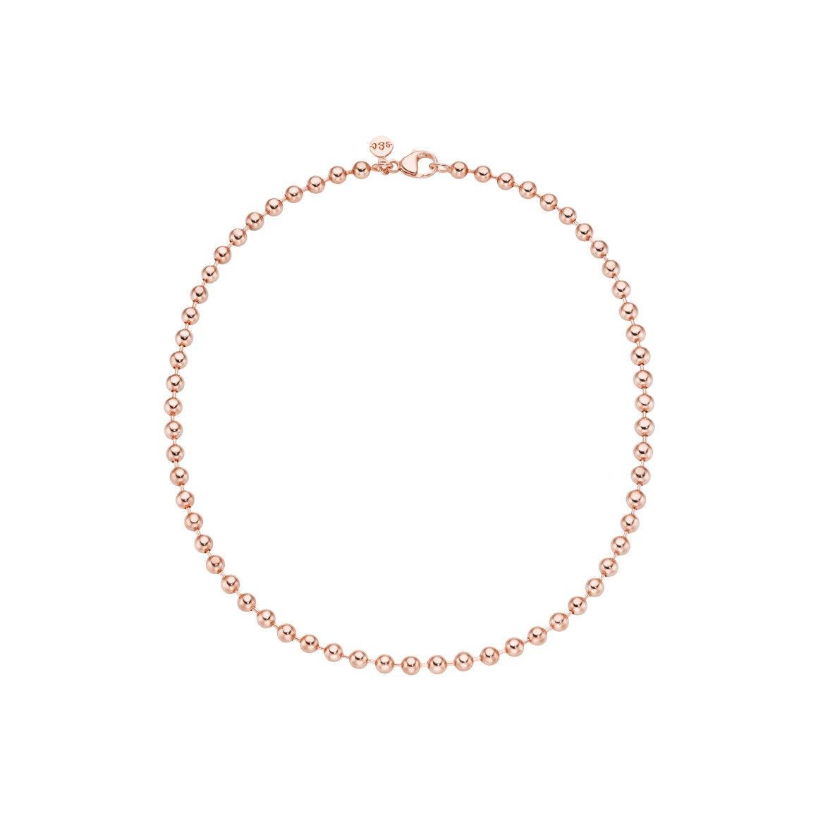 short ball chain 'bold' sterling silver rose gold-plated