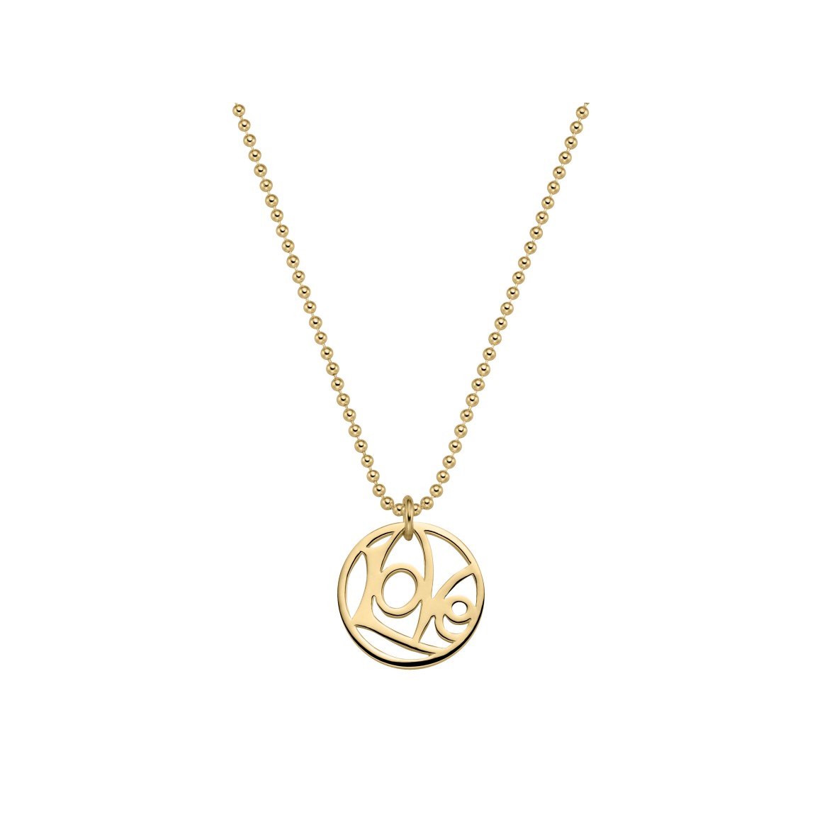 LoVe necklace sterling silver rose gold-plated