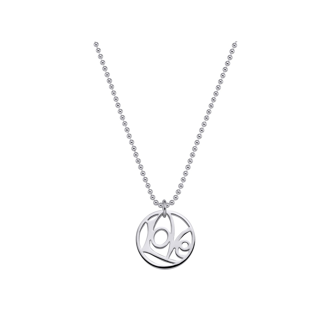 LoVe necklace sterling silver rose gold-plated
