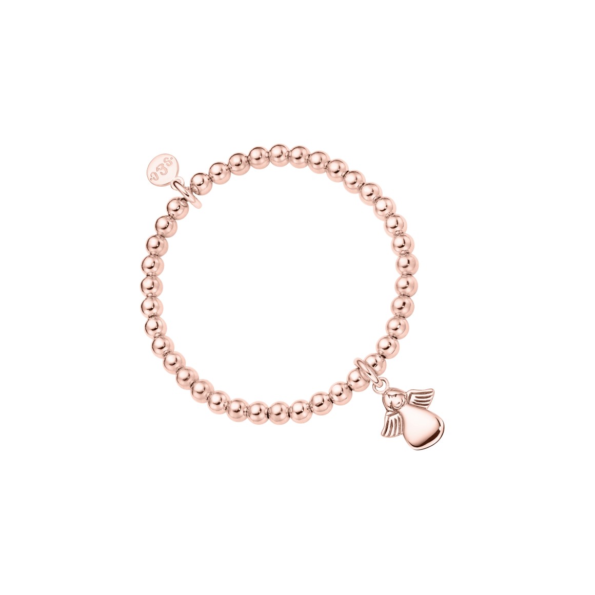 kids bracelet angel sterling silver rose gold-plated