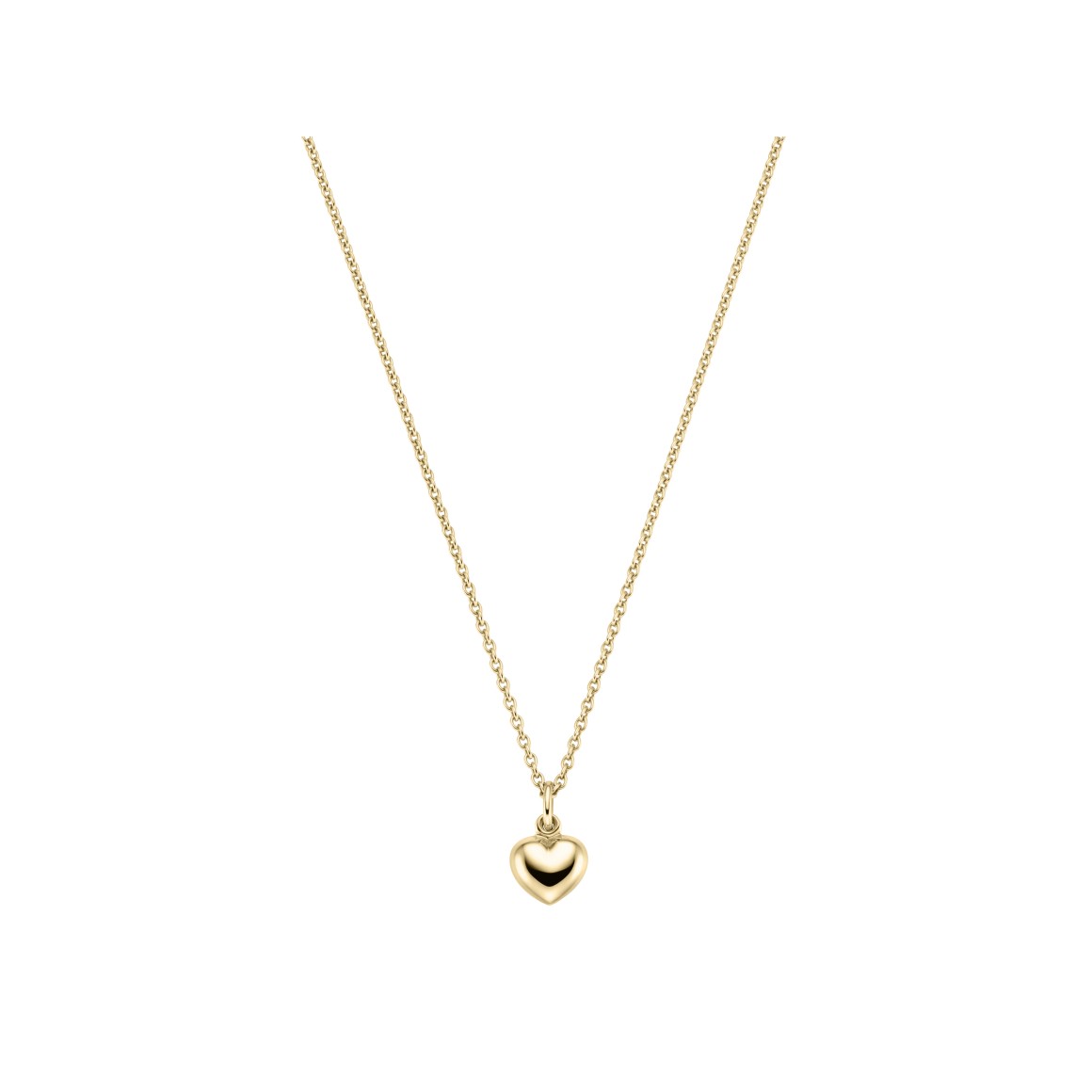 ladies heart necklace 18 karat gold