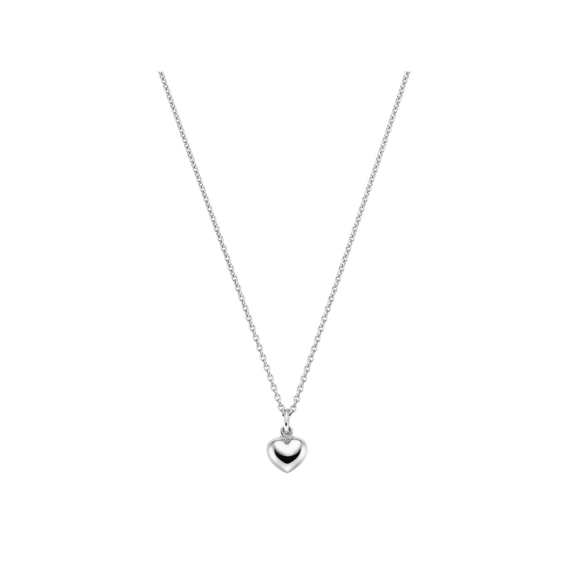 ladies heart necklace sterling silver