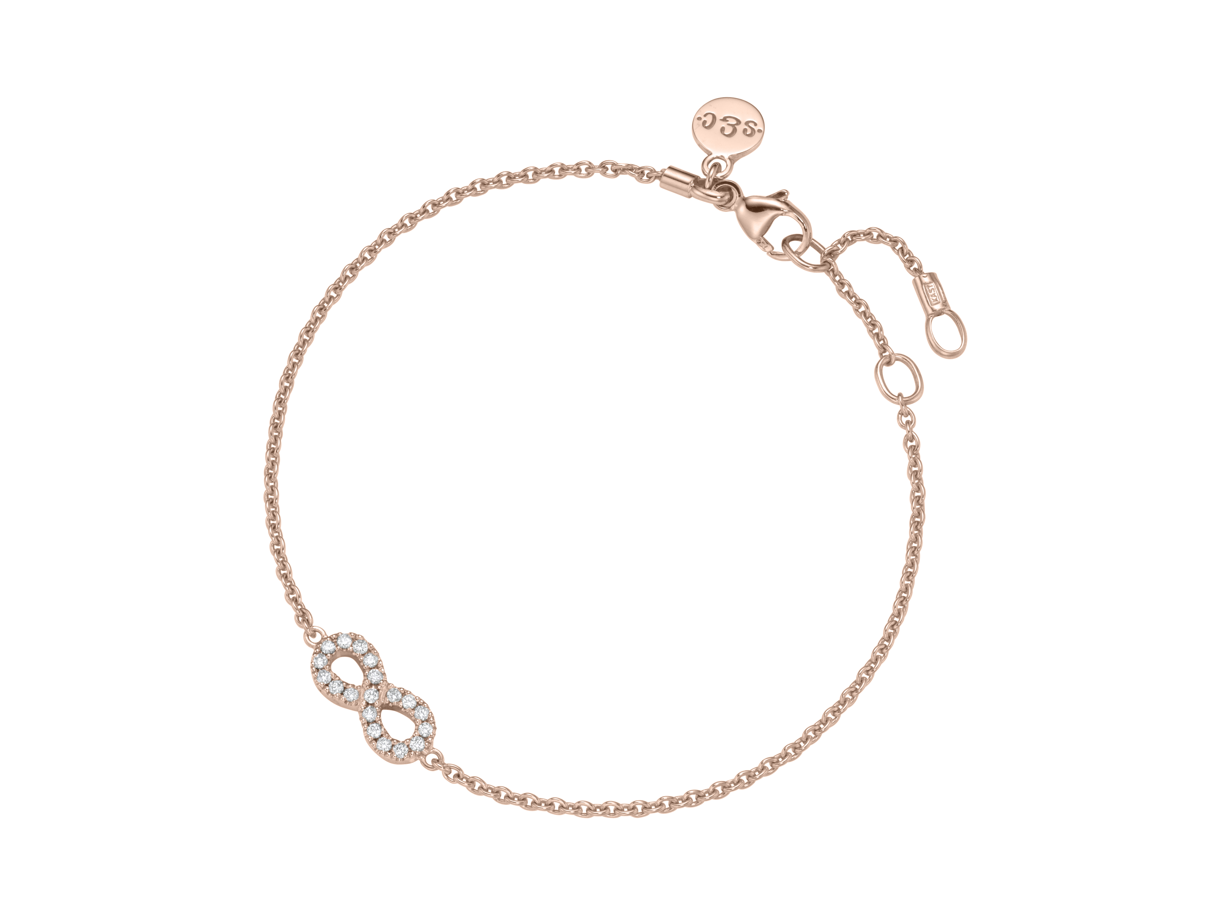 Rose gold infinity bracelet hotsell
